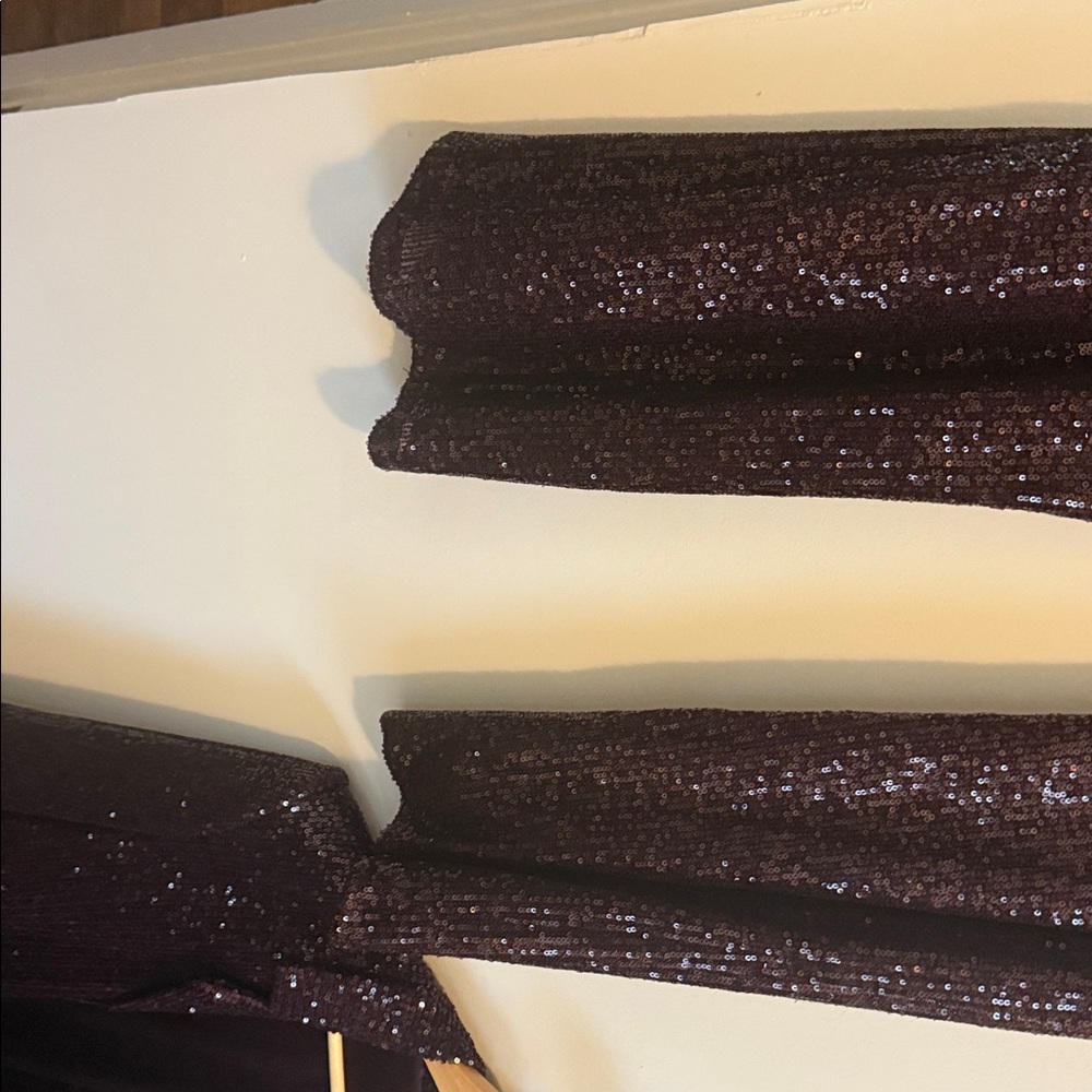 Mango Deep Purple Sequin Blazer and Pants Set - Picture 10 of 16